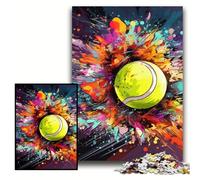 Colorful Tennis Jigsaw Puzzle 1000 Pieces Jigsaw Puzzles for Adults Brain Teaser & Home Decor, Perfect Size 50x75cm