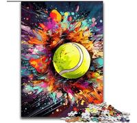 Colorful Tennis Puzzle 1000 Pieces Jigsaw cardboard Jigsaw Puzzles for Adults Interactive Family Game, DIY Home Decor Brain Challenge Gift 26x38cm