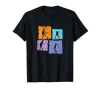 Colorful Tennis Silhouette Collage T-Shirt