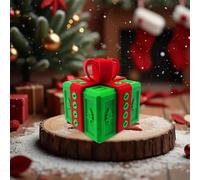 Colorful the Annoying Present, Annoying Mystery Gift Box, Middle Finger Prank Gift Box Tabletop Ornament, 3D Printed Prank Decor for Desk, Early for Adults (Green Red)