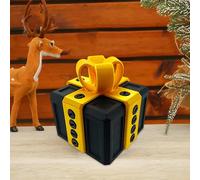 Colorful the Annoying Present, Annoying Mystery Gift Box, Middle Finger Prank Gift Box Tabletop Ornament, 3D Printed Prank Decor for Desk, Early for Adults (Black Yellow)