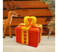 Colorful the Annoying Present, Annoying Mystery Gift Box, Middle Finger Prank Gift Box Tabletop Ornament, 3D Printed Prank Decor for Desk, Early for Adults (Orange Yellow)