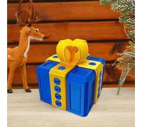 Colorful the Annoying Present, Annoying Mystery Gift Box, Middle Finger Prank Gift Box Tabletop Ornament, 3D Printed Prank Decor for Desk, Early for Adults (Blue Yellow.)