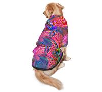 Colorful Thing Print Dog Hoodie Pet Sweatshirt, Warm, Soft And Breathable Hooded Clothes For Medium To Large Dogs, Easy-To-Wear Design, For Winter And Fall