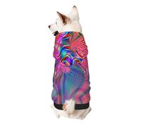 Colorful Thing Print Dog Hoodie Sweatshirt For Small Dogs, Warm, Soft And Breathable Pet Clothes, Easy To Wear Jumper For Winter And Fall Warm