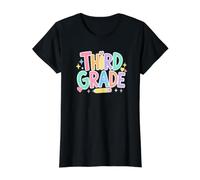 Colorful Third Grade Teacher Classroom 3rd Back to School Value Graphic T-Shirt, Women, Black, M