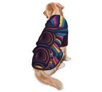 Colorful Three-Dimensional Space Dog Hoodie for Medium and Large Dogs â€“ Soft Polyester Pet Clothes, Suitable for All Seasons