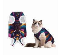 Colorful Three-Dimensional Space Recovery Suit for Dogs Cats After Surgery,Pet Recovery Shirt, Dog Onesies Pet Surgery Recovery Suit