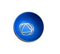 Colorful Tibetan Singing Bowl, Handmade Buddha Sound Copper for Yoga Meditation Healing Prayer with Wood Stick(Blue a)