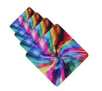 Colorful Tie Dye Car Air Freshener Cards for Women Men 4 Pack Cute Car Accessories Long Lasting Scent Car Diffuser Hanging Auto Aromatherapy Tablets Car Fresheners Gifts