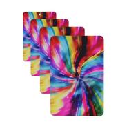 Colorful Tie Dye Car Air Freshener Cards for Women Men 4 Pack Cute Car Accessories Long Lasting Scent Car Diffuser Hanging Auto Aromatherapy Tablets Car Fresheners Gifts
