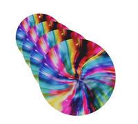 Colorful Tie Dye Car Air Freshener Cards for Women Men 4 Pack Cute Car Accessories Long Lasting Scent Car Diffuser Hanging Auto Aromatherapy Tablets Car Fresheners Gifts