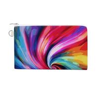 Colorful Tie Dye Coin Purses with Zipper, Personalized Zero Wallet for Shopping, Small Makeup Pouches Bag for Travel, Card Organizer Case, Portable Canvas Change Purses