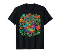 Colorful Tie Dye Owl Mandala Art Owl Lovers T-Shirt