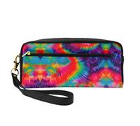 Colorful Tie Dye Pattern Small Cosmetic Bag,Portable Cute Travel Makeup Bag for Women Makeup Brush Organizer Pouch