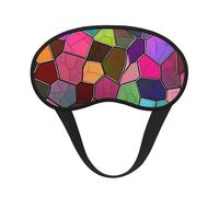 Colorful Tie Dye Stained Glass Blackout Sleep Mask - Soft Adjustable Eye Mask for Full Light Blocking, Deep Sleep, Travel & Relaxation