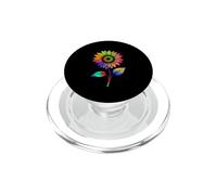Colorful Tie Dye Sunflower Groovy Hippie Garden Boho Flower PopSockets PopGrip for MagSafe
