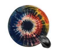 Colorful Tie-dye Towels Mouse Pad Round Laptop Mouse Mat Cute Computer Mousepad Keyboard Pad Non-Slip Desk Pads for Gaming Office Work Home