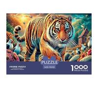Colorful Tiger 1000 Piece Jigsaw Puzzle for All Ages - Eco-Friendly Recycled Paper, A Great Gift Idea And Home Decoration Project 70x50cm/1000pcs