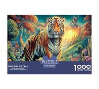 Colorful Tiger 1000 Piece Jigsaw Puzzle for All Ages - Eco-Friendly Recycled Paper, A Great Gift Idea And Home Decoration Project 38x26cm/1000pcs