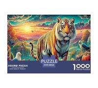 Colorful Tiger 1000 Piece Jigsaw Puzzle for All Ages - Eco-Friendly Recycled Paper, A Great Gift Idea And Home Decoration Project 38x26cm/1000pcs