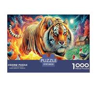 Colorful Tiger 1000 Piece Jigsaw Puzzle for All Ages - Eco-Friendly Recycled Paper, A Great Gift Idea And Home Decoration Project 38x26cm/1000pcs