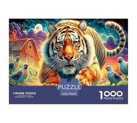 Colorful Tiger 1000 Piece Jigsaw Puzzle for All Ages - Eco-Friendly Recycled Paper, A Great Gift Idea And Home Decoration Project 70x50cm/1000pcs