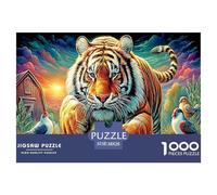 Colorful Tiger 1000 Piece Jigsaw Puzzle for Family - Fun Challenge for Adults & Kids, A Great Gift And Interactive Home Decor Project 38x26cm/1000pcs