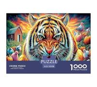 Colorful Tiger 1000 Piece Jigsaw Puzzle for Family - Fun Challenge for Adults & Kids, A Great Gift And Interactive Home Decor Project 52x38cm/1000pcs