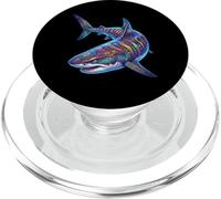 Colorful Tiger Shark Marine Life Ocean Animal PopSockets PopGrip for MagSafe