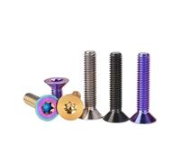 Colorful Titanium GR5 Torx Socket Countersunk Flat Head Screws M4 M5 M6 M8 Assortment Metric Fasteners for Automotive Motorcycle Bike Computer Repair Hardware (M4-0.7 x 35mm, 5)