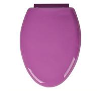 Colorful Toilet Seat Lid with Mute, Quick Release, Heavy Duty V-Shape, Safe PP Material, Easy Install & Clean, 44-47cm x 36cm (17.3" - 18.5"), Red (Purple)