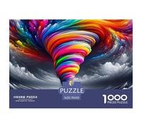 Colorful Tornado 1000 Piece Jigsaw Puzzle Nature for Adults Fun Activities Memory Games Relaxing 70x50cm/1000pcs