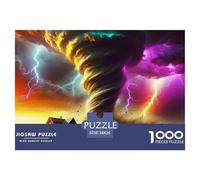 Colorful Tornado 1000 Piece Jigsaw Puzzle Nature for Age 12+ Challenging Activities Memory Games Stress Relief 38x26cm/1000pcs