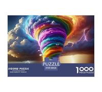 Colorful Tornado 1000 Piece Jigsaw Puzzle Nature for Age 12+ Fun Activities Memory Games Relaxing 38x26cm/1000pcs