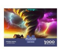 Colorful Tornado 1000 Piece Puzzles Nature for Adults Challenging Activities Memory Games Stress Relief 70x50cm/1000pcs
