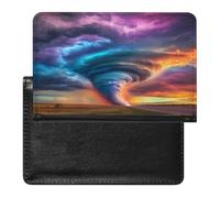 Colorful Tornado Passport Holder Cover Slim Wallet with ID Card Slot Case Protector for Women Men
