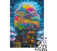 Colorful Town in The Top 1000 Pieces Jigsaw Puzzles for Adults Creative Rectangular Jigsaw Paper Puzzles Game Brain Teasers Toy 1000pcs (38x26cm)
