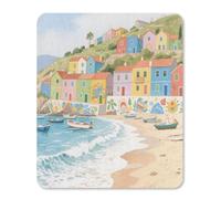 Colorful Town Mouse Pad Thin Mouse Mat 14.22