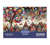 Colorful Town Puzzle 1000 Pieces for Adults Teens Hobby Relax Creative Long-Lasting Durable 70x50cm/1000pcs