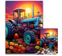 Colorful Tractor 1000 Piece Jigsaw Puzzles for Adults Impossible Jigsaw Puzzles for Adults Family Activity, DIY Home Decor, 26X38CM/10.23x14.96inch