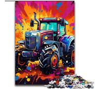 Colorful Tractor 1000 Pieces Puzzle Gifts cardboard Jigsaw Puzzles for Adults Challenging DIY Brain Teaser for Teenagers size : 26x38cm