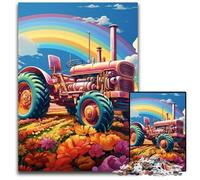 Colorful Tractor Jigsaw Puzzles for Adults 1000 Piece Jigsaw Puzzles for Adults Interactive Family Game, Ideal, Family Activity Game 50x75CM/19.68x29.52inch