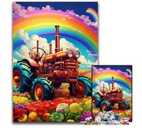 Colorful Tractor Puzzles 1000 Pieces for Adults Jigsaw Puzzles Ideal for Teenagers & Collectors, Travel Gift, Family Activity 26X38CM/10.23x14.96inch