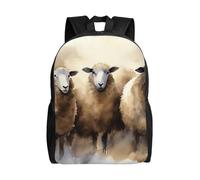 Colorful Travel Bag Sheeps Watercolor Daypack Durable Sports Bag for Travel, Camping, School, 42X32X14Cm