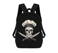 Colorful Travel Bags Pirate Cook Skull Chef Book Bags Large Capacity Sports Bag for Travel, Work, Camping, 42X32X14Cm