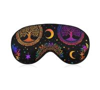 Colorful Tree and Life Sleep Mask Lightweight Blindfold Eye Mask with Adjustable Strap for Men Women