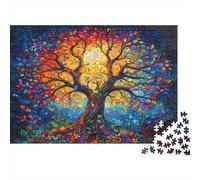 Colorful Tree Fantasy 1000 Piece Jigsaw Puzzles for Adults in Vibrant Colours Colourful Jigsaws As An Aesthetic Jigsaw Puzzle for Home Decor Puzzle 52x38cm/1000pcs