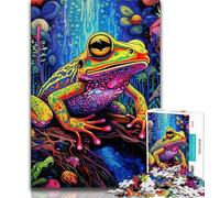 Colorful Tree Frogs 1000 Piece Jigsaw Puzzles for Adults Gifts,Family Game Stress Reliever Difficult Challenge Great Gifts And Toys (50x75cm)
