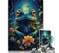 Colorful Tree Frogs 1000 Piece Jigsaw Puzzles for Adults & Teens,Help The Brain Exercise Addictive Toys to Cultivate Patience A Work of Art (38x26cm)